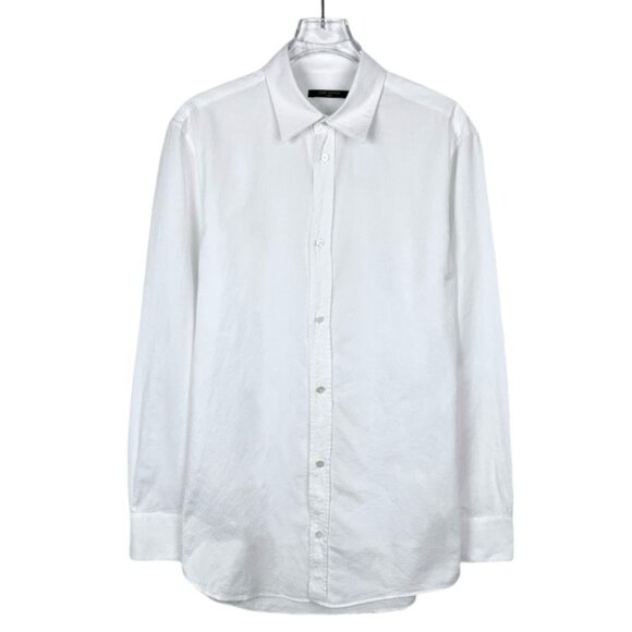 Louis Vuitton White Textured Long Sleeve Button-Up Shirt XS Made In France - Picture 1 of 7